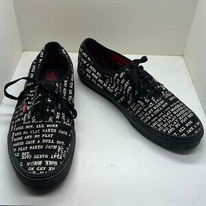 Men’s Vans Black Lace Up The Shining House of Terror Dull Boy Sneakers Shoes 12